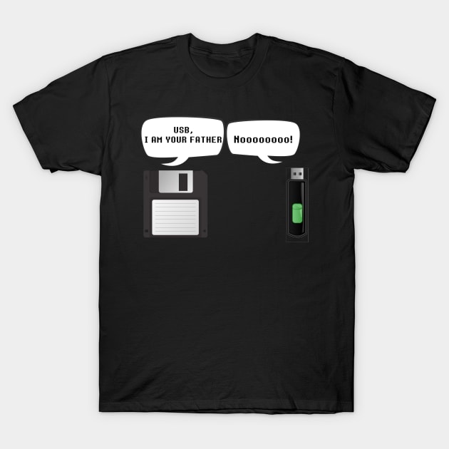 USB I Am Your Father! Funny Geek Computer T-Shirt by rayrayray90